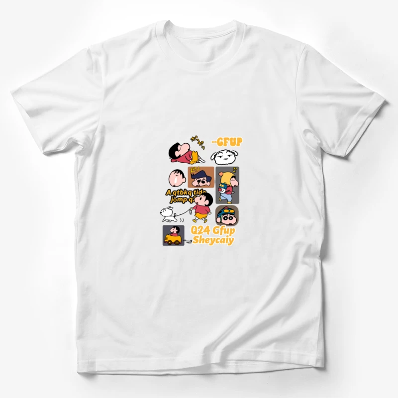 Personnages de bande dessinée dans des poses amusantes Homme T-Shirt