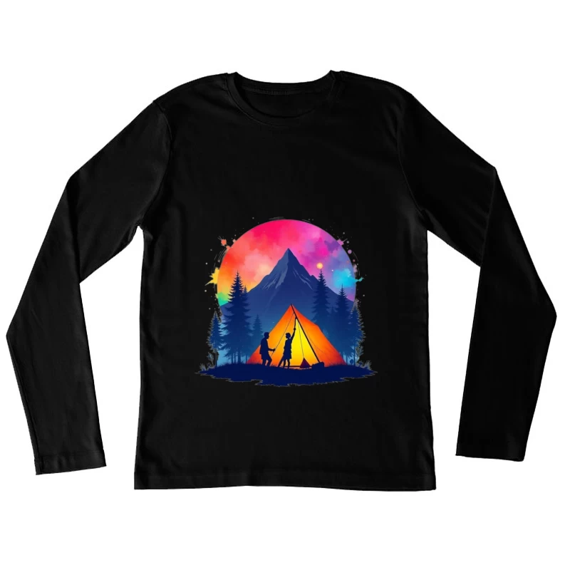 Camping Adventure under the Stars Female Long Sleeve T-Shirt