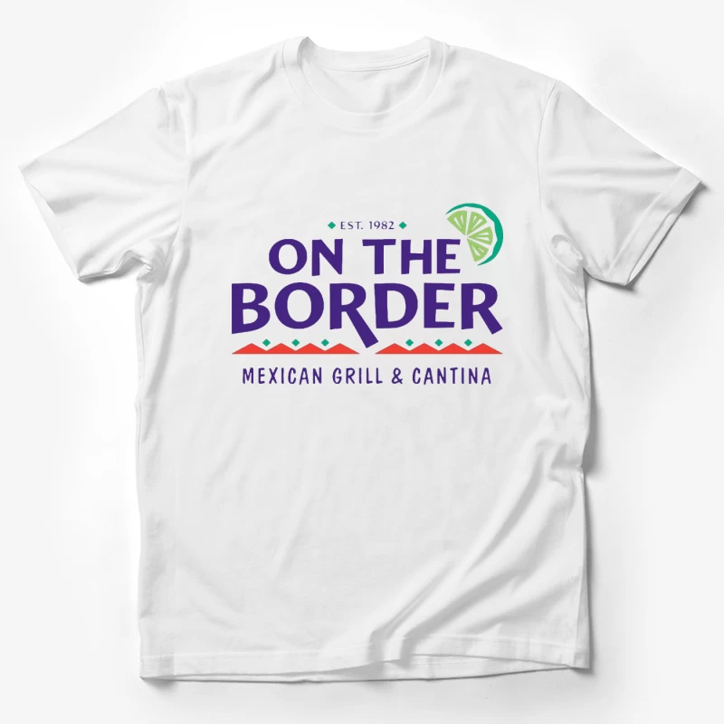 On The Border Mexican Grill & Cantina Restaurant Logo Male T-Shirt