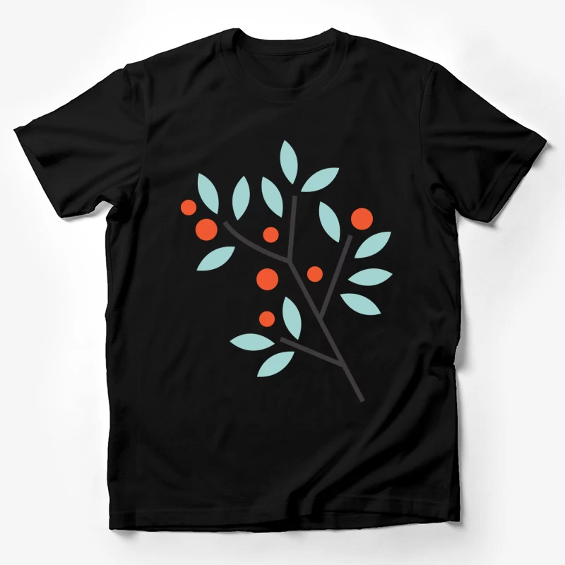 Branche stylisée avec baies rouges Homme T-Shirt