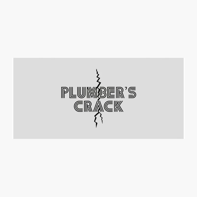 Plumber's Crack: Minimalist Black and White Logo Design Coffee Mug