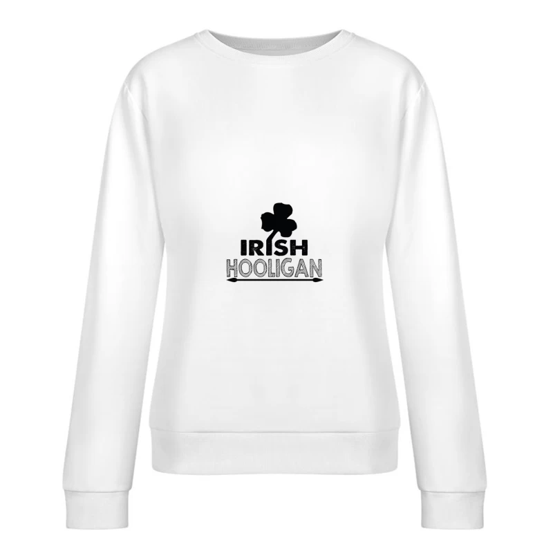 Design de lutin irlandais avec trèfle Femme Sweat-shirt à enfiler