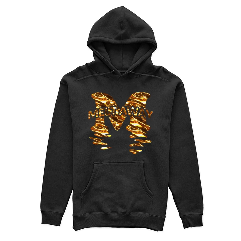 Schmelzeffekt Gold Schrift Damen Pullover Hoodie