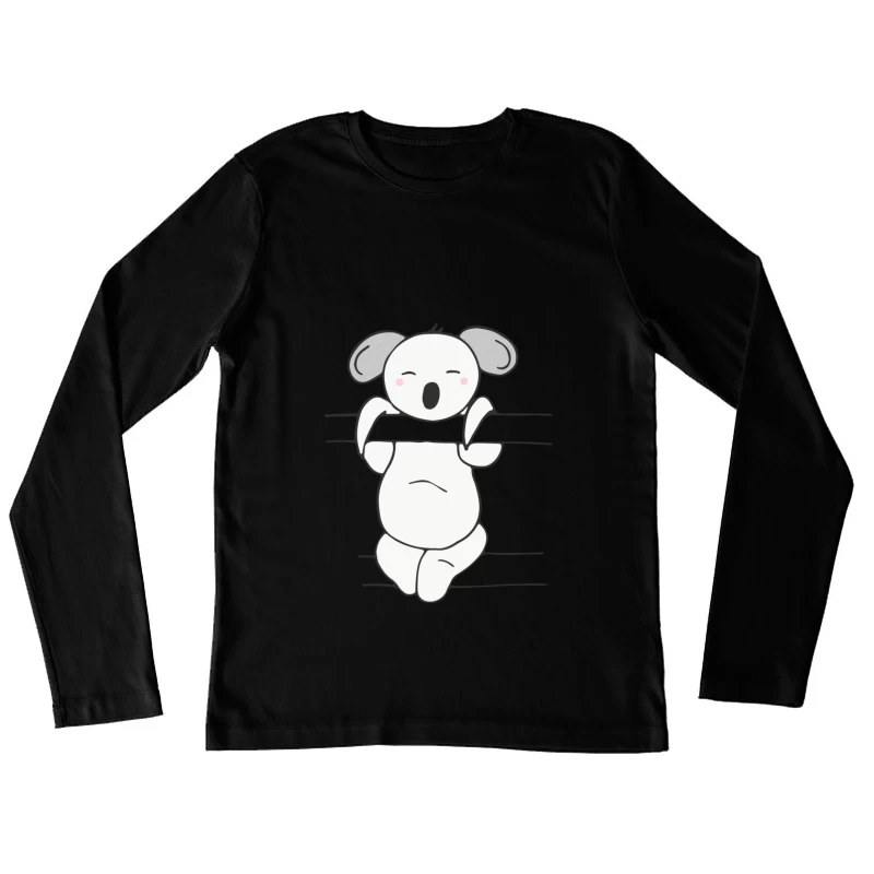 Koala mignon bâillant Femme Manches Longues T-Shirt