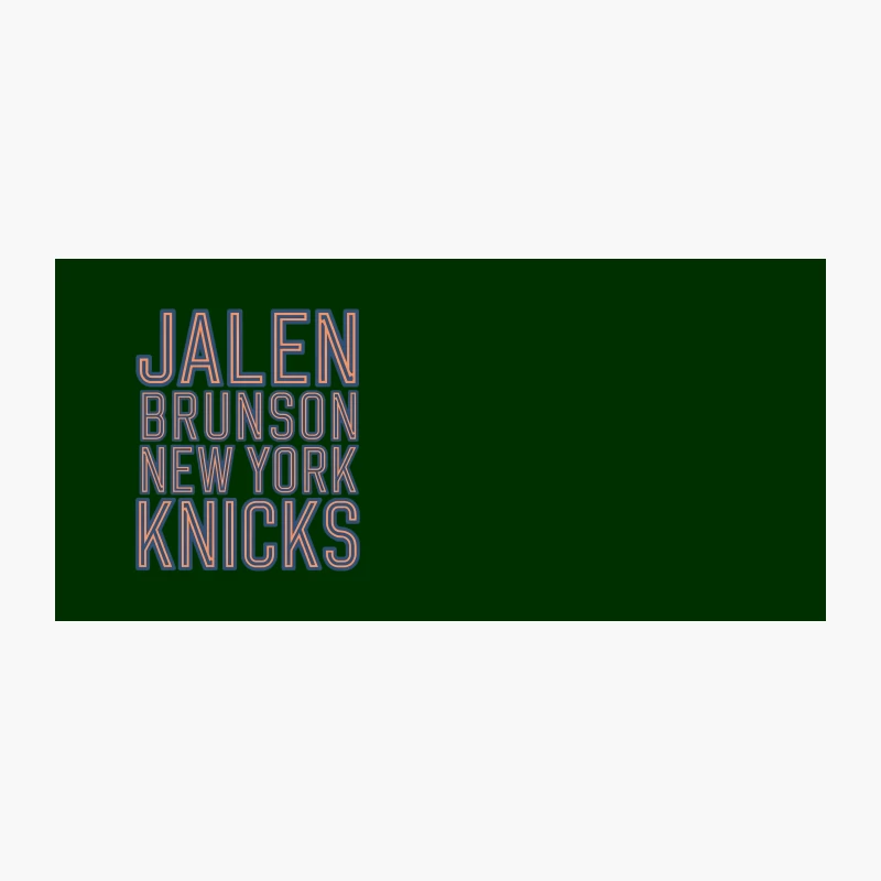 Jalen Brunson: New York Knicks NBA Player Typography Coffee Mug