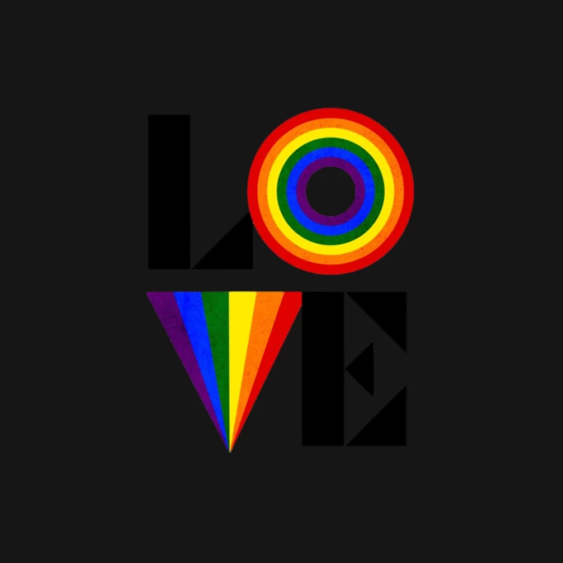 Regenbogenfarben Liebe Design Herren T-Shirt