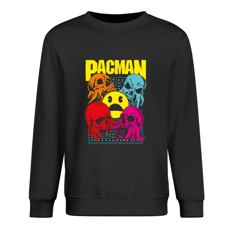 Pac-Man Skull Design Male Pullover Sweatshirt