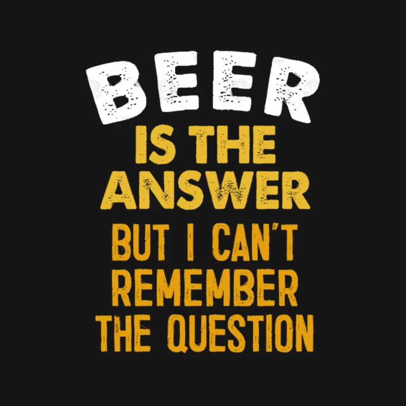 Beer Is The Answer! Funny Beer Gift Slogan Design Mouse Pad