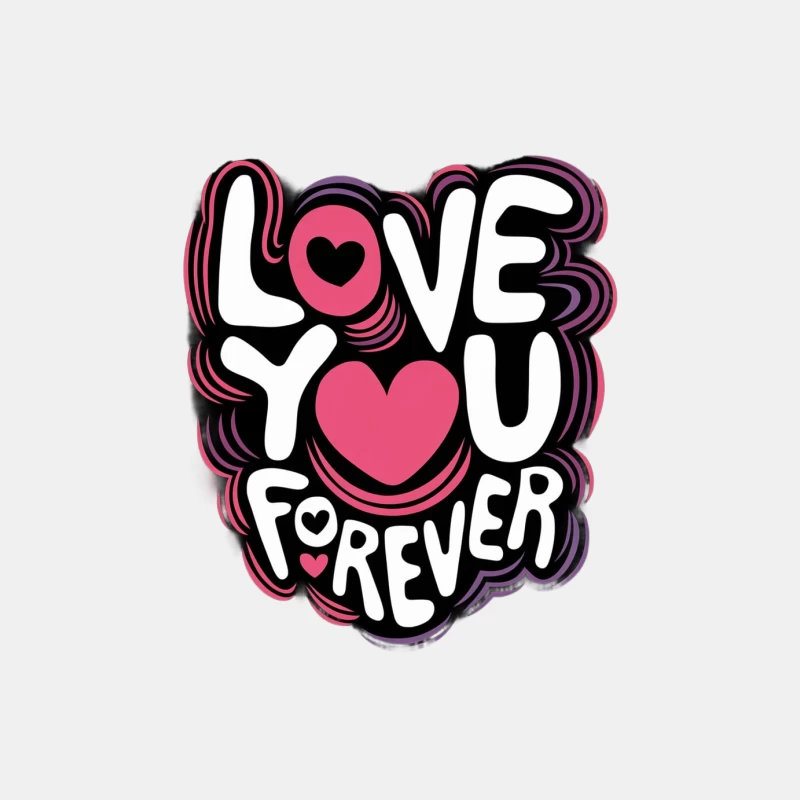 Romantic Love Typography with Hearts Male Tank Top
