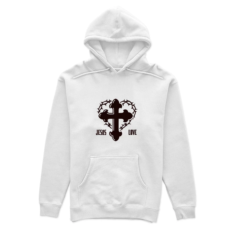 Kreuz der Liebe mit Dornenkrone Damen Pullover Hoodie