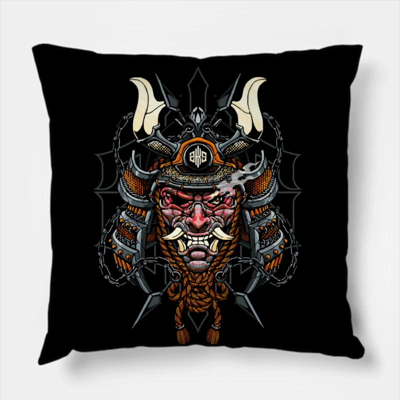 Viking Warrior Pixel Art Throw Pillow