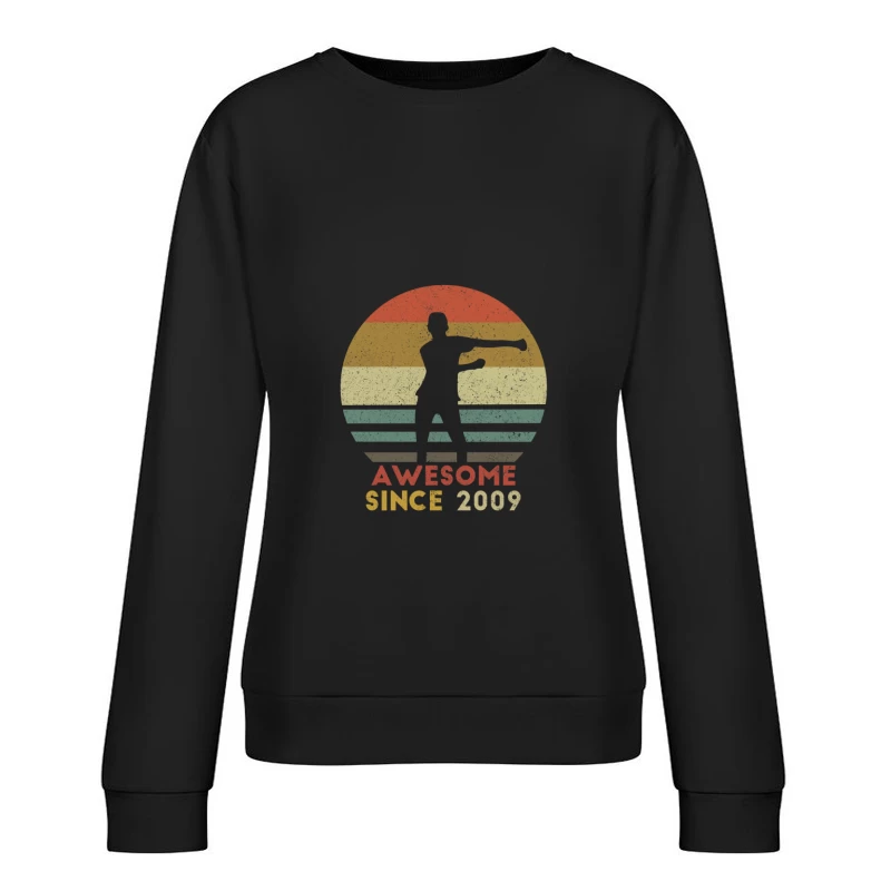 Silhouette rétro: Génial depuis 2009 Femme Sweat-shirt à enfiler