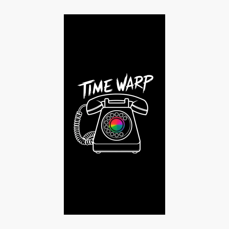 Minimalist Sketch of Retro White Rotary Telephone iPhone Case