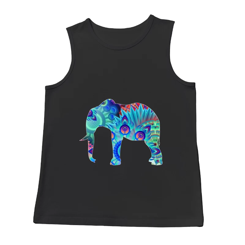 Bunte Elefantengrafik Herren Tanktops