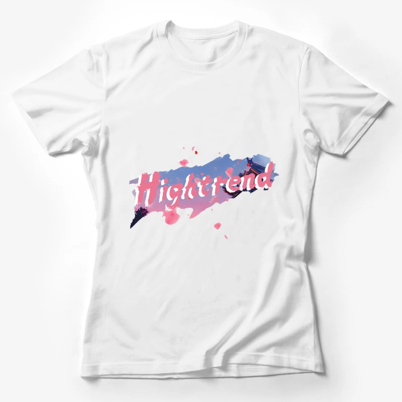 Moderner Schriftzug mit Farbspritzern Damen T-Shirt