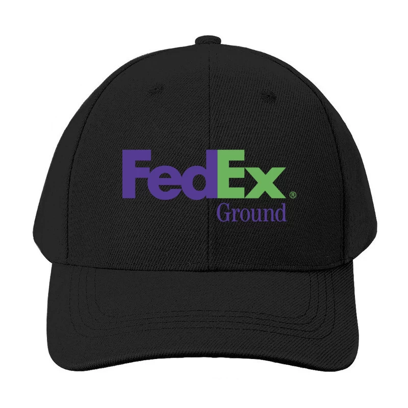 FedEx Ground Corporate Logo - Purple and Green Shipping Company Design Baseball Cap