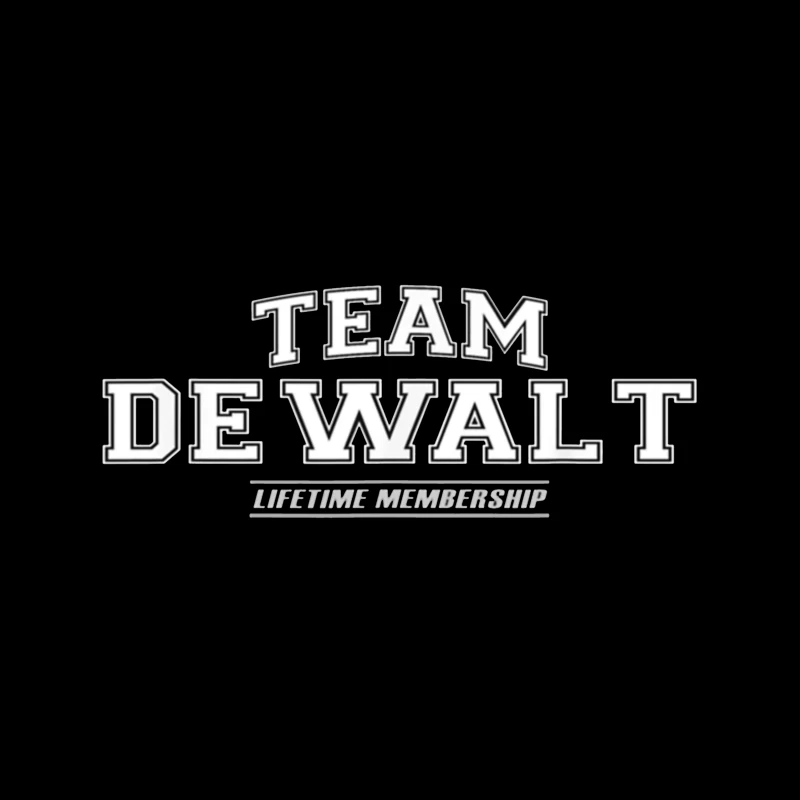 Team DeWalt Lifetime Membership Logo Design Throw Pillow