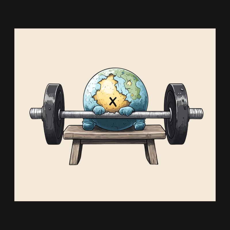 Earth Weightlifting: Global Fitness and Environmental Strength Mouse Pad