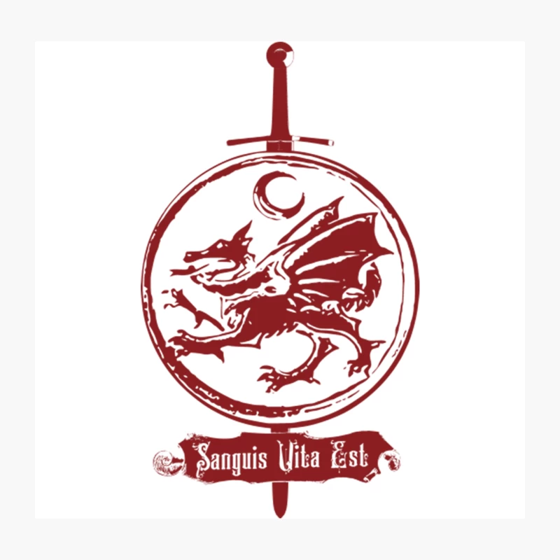Sigil of the Order of the Dragon Throw Pillow