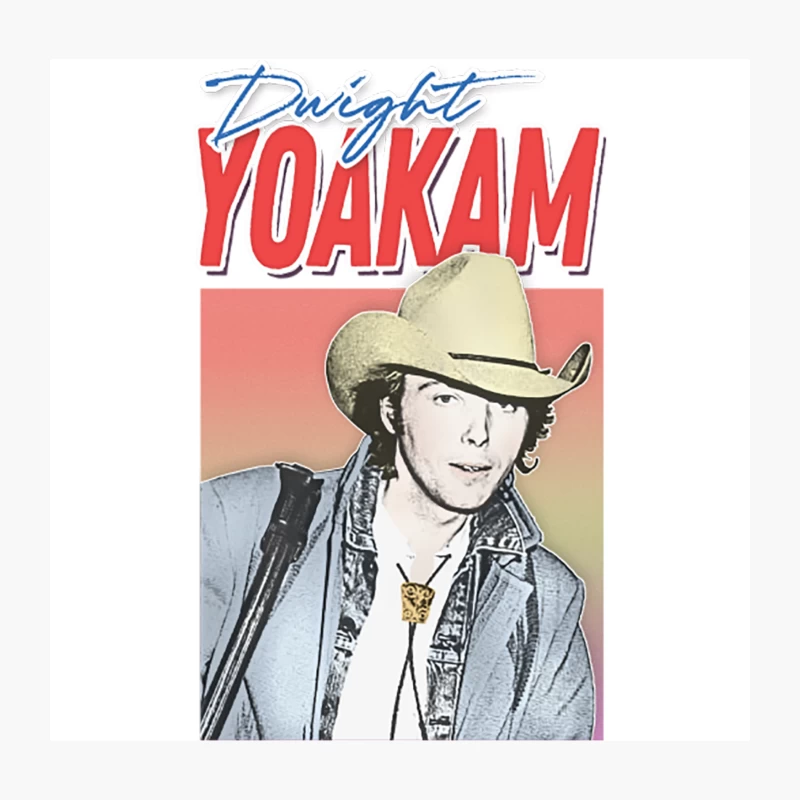 Dwight Yoakam  80s Styled Retro Fan Design Throw Pillow
