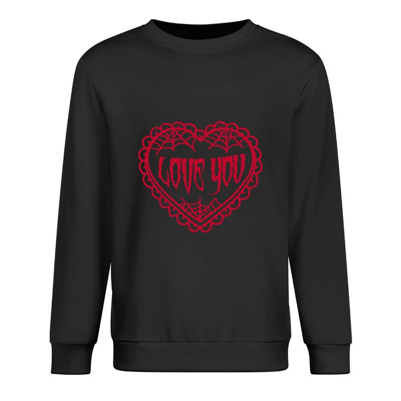 Gothic Herz Liebesbotschaft Herren Pullover Sweatshirt