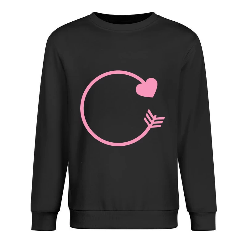 Flèche circulaire et cœur Homme Sweat-shirt à enfiler