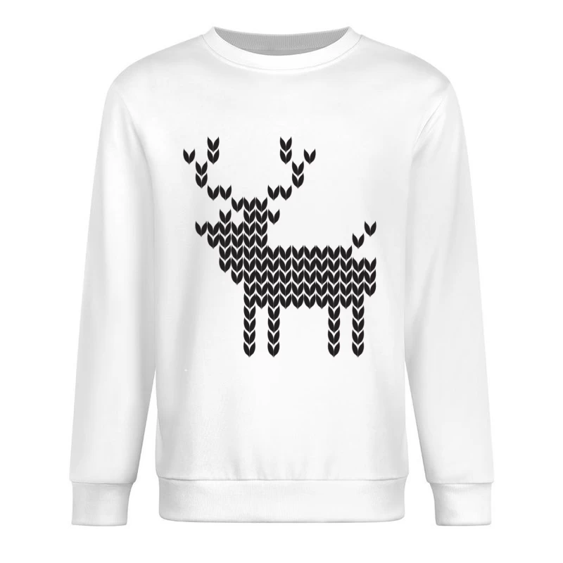 Motif de Renne en Tricot Homme Sweat-shirt à enfiler