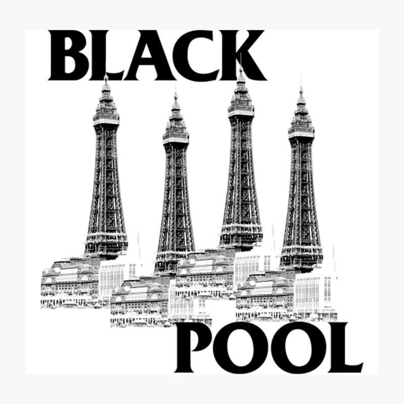 Blackpool  Black Flag Parody Tribute Design Throw Pillow