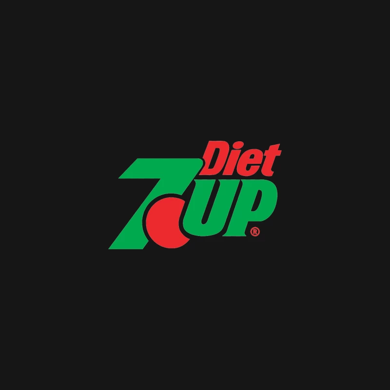 Diet 7up Logo: Iconic Green and Red Branding for Low-Calorie Soft Drink Desk Mat