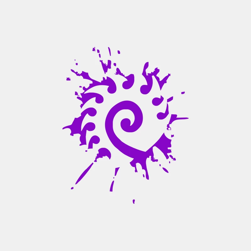 Abstract Purple Spiral with Musical Splash Design Male Tank Top