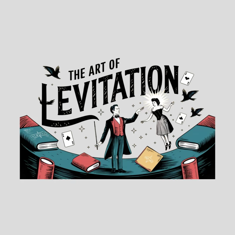 The Art of Levitation: Vintage Magic Illusion Baseball Cap