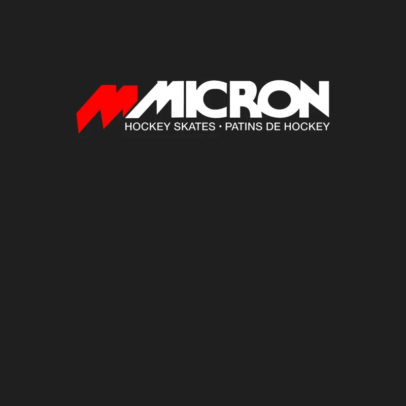 Micron Hockey Skates Logo: Red and White Sports Equipment Brand Male Tank Top