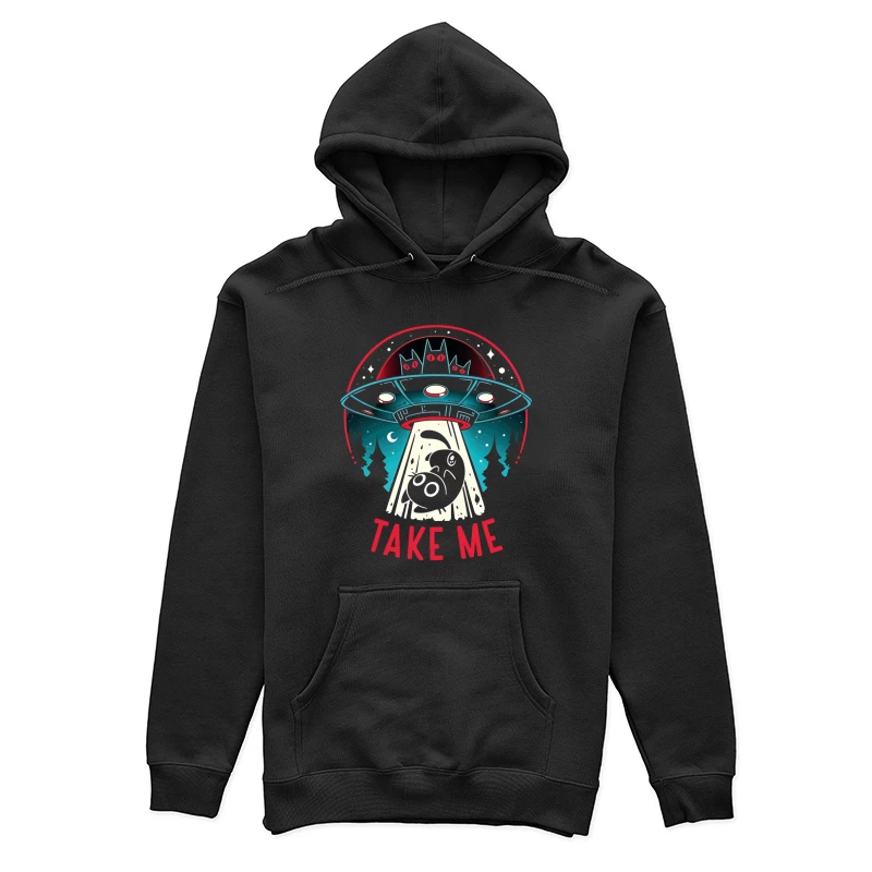 Take Me – UFO & Cat Abduction Whimsy Female Pullover Hoodie