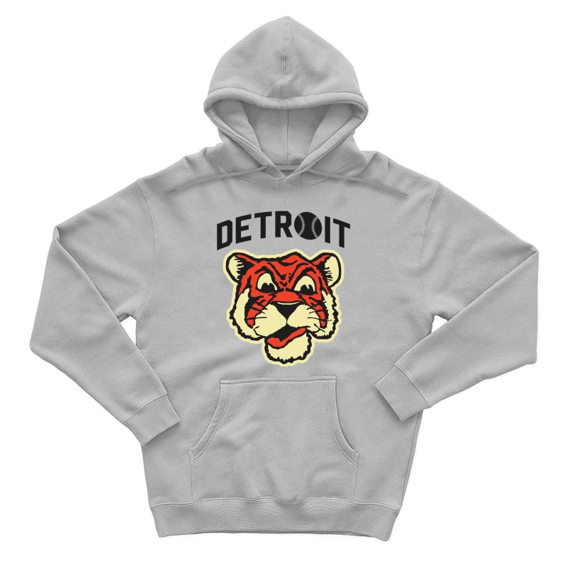 Vintage Detroit Tigers Baseball Team Logo Design Male Pullover Hoodie