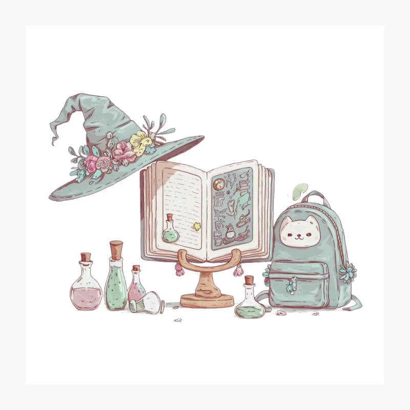 Whimsical Witchcraft: A Magical Study Setup Pin