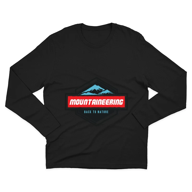 Logo de randonnée en montagne Homme Manches Longues T-Shirt