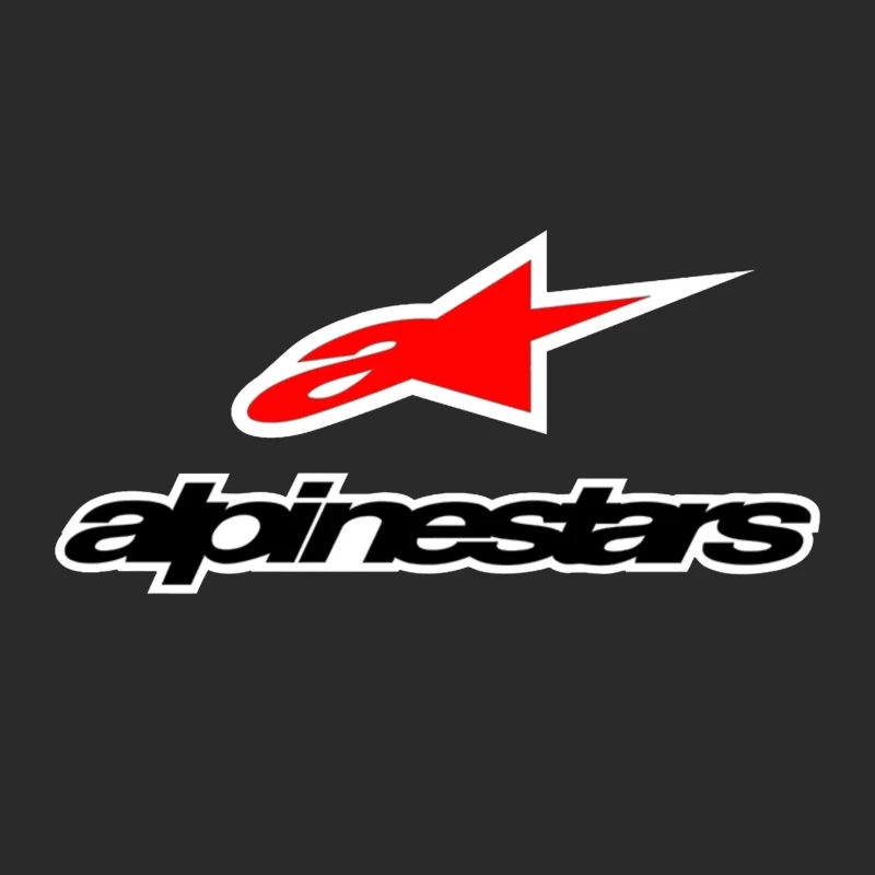 Alpinestars Motorsport Brand Logo with Red Star Design Baseball Cap