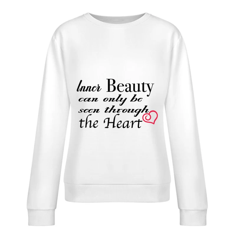 Beauté intérieure et cœur Femme Sweat-shirt à enfiler