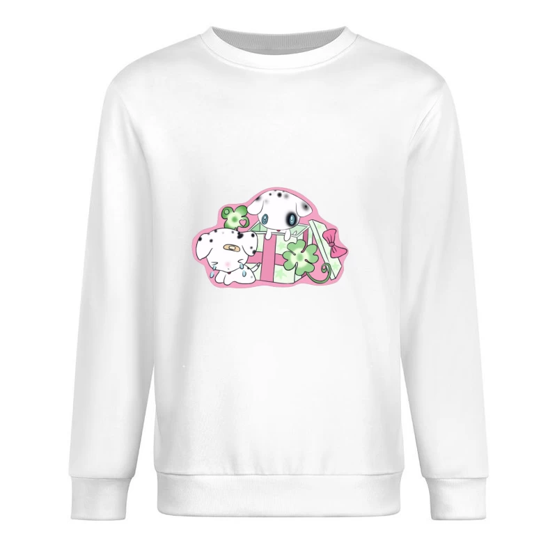 Niedliche Dalmatiner mit Geschenken Herren Pullover Sweatshirt