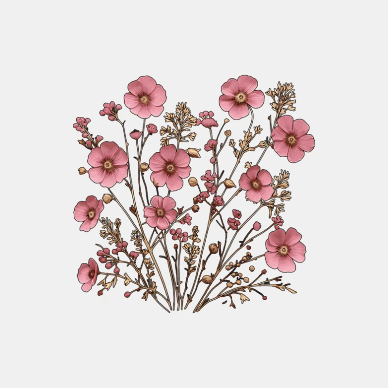 Rosa Blumenstrauß mit filigranen Zweigen Herren Tanktops