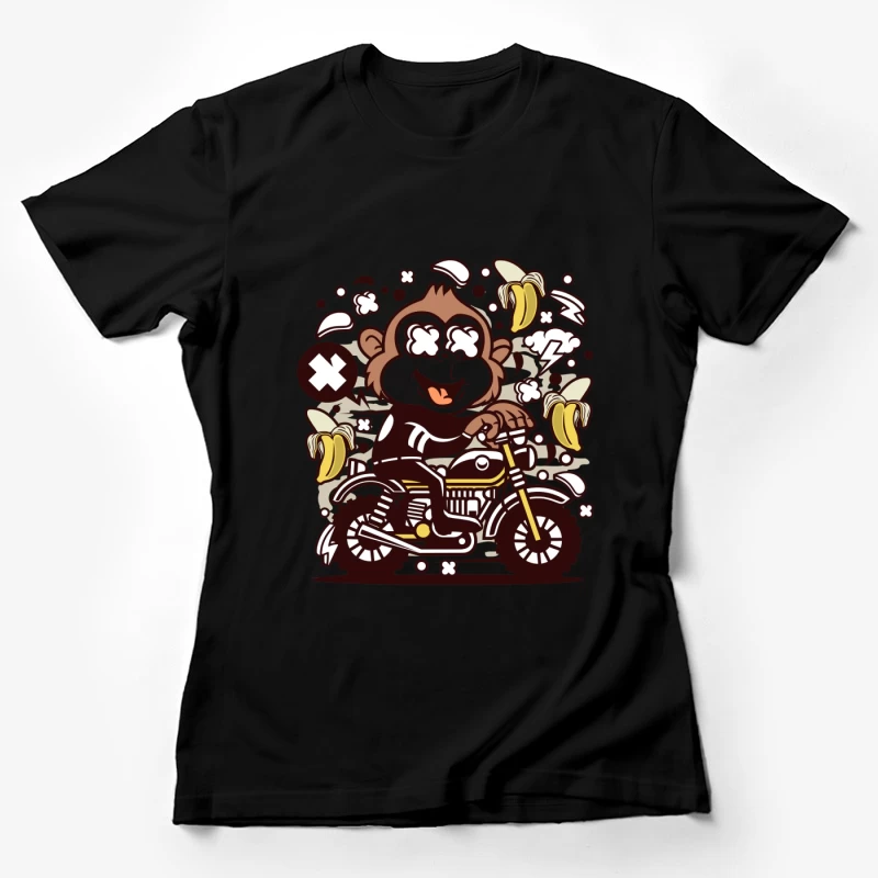Singe Motard Exalté Femme T-Shirt