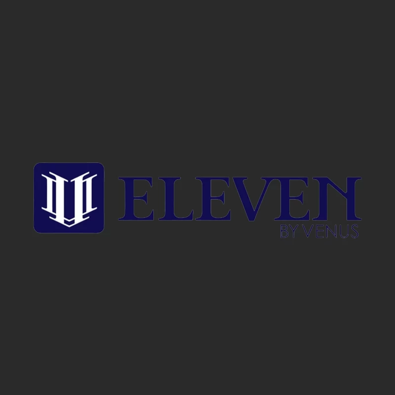 Modern Navy Blue Eleven by Venus Logo Design Baseball Cap