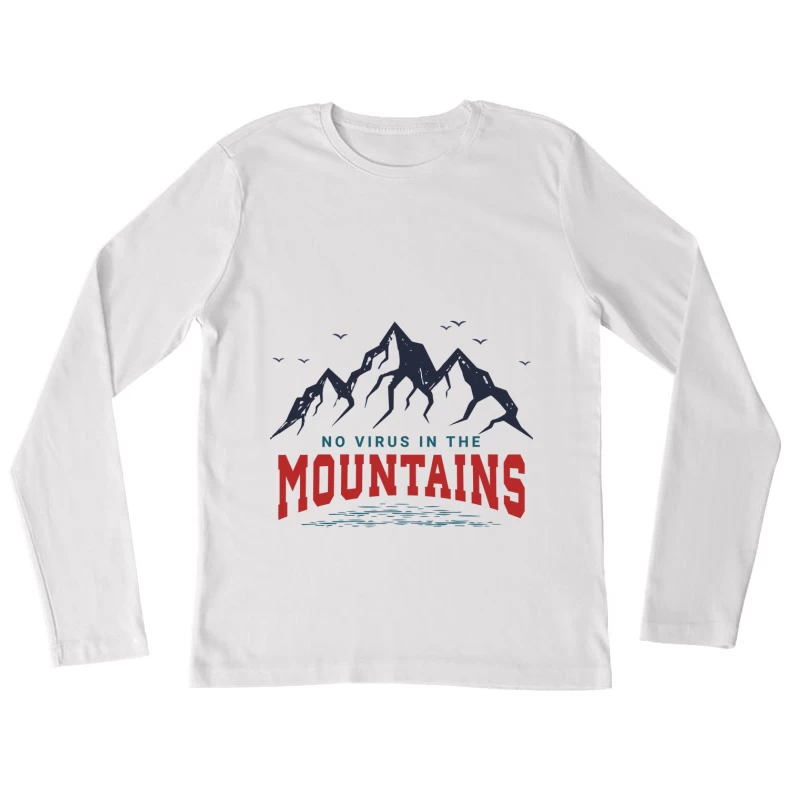 Keine Viren in den Bergen Damen Langarm T-Shirt
