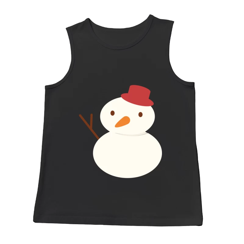 Bonhomme de neige adorable avec chapeau rouge Homme Débardeur