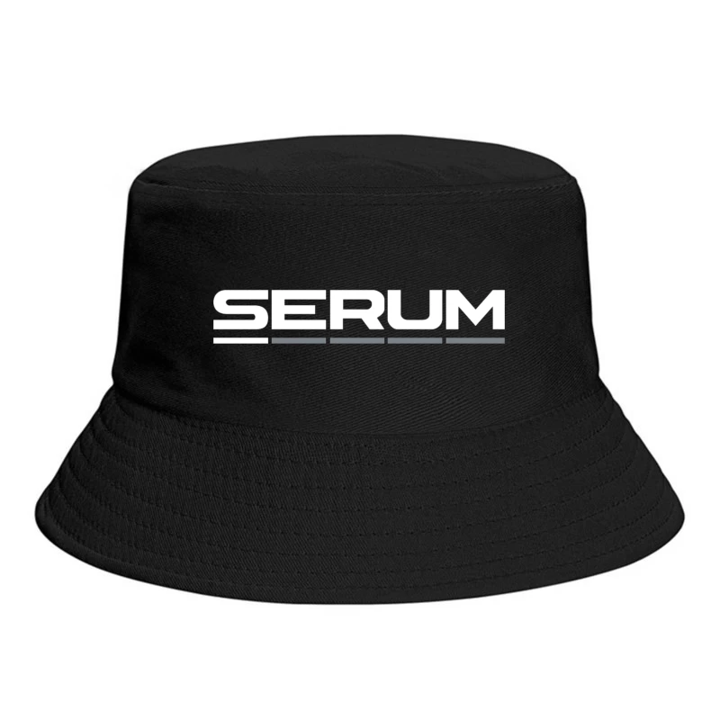 Minimalist Serum Audio Software Logo Design Bucket Hat