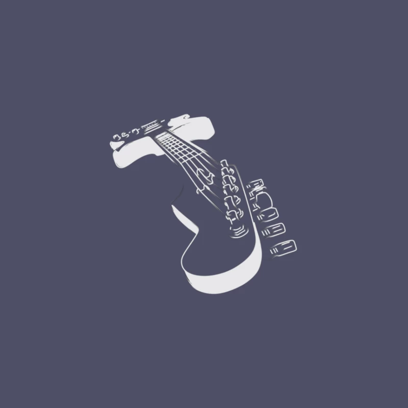 Illustration of a Guitar Desk Mat
