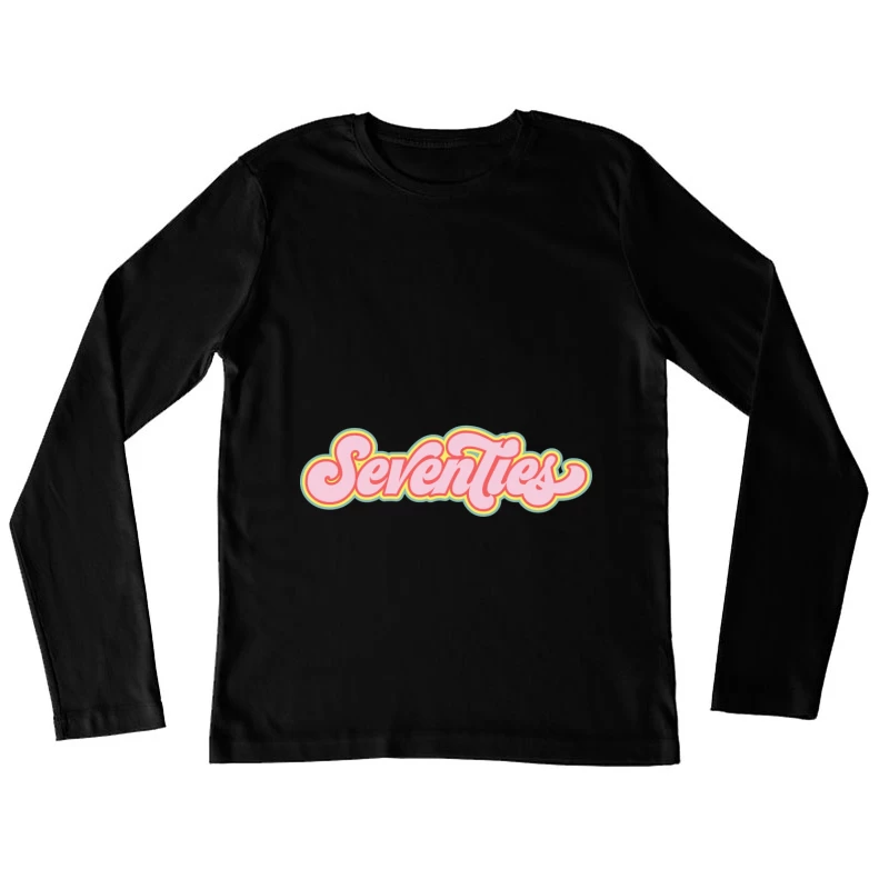 Buntes Seventies-Design Damen Langarm T-Shirt