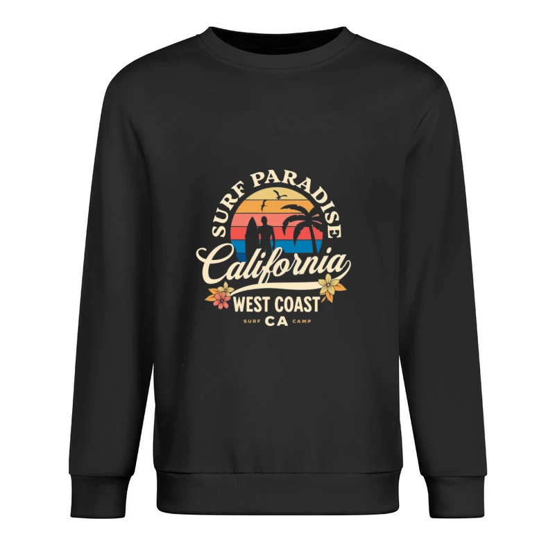Surf en Californie: Paradis de la Côte Ouest Homme Sweat-shirt à enfiler