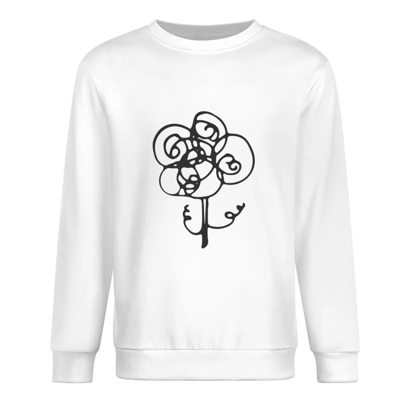Fleur abstraite tourbillonnante Homme Sweat-shirt à enfiler