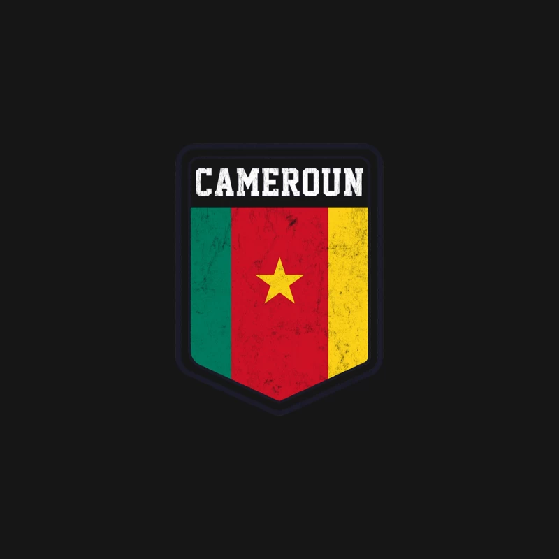 Cameroun  Vintage Look Flag Design Desk Mat